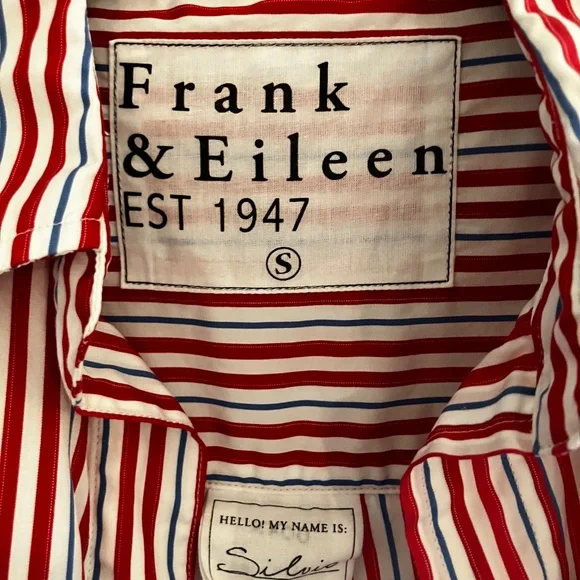 Frank & Eileen Silvio Button Down Small EUC - Picture 3 of 4